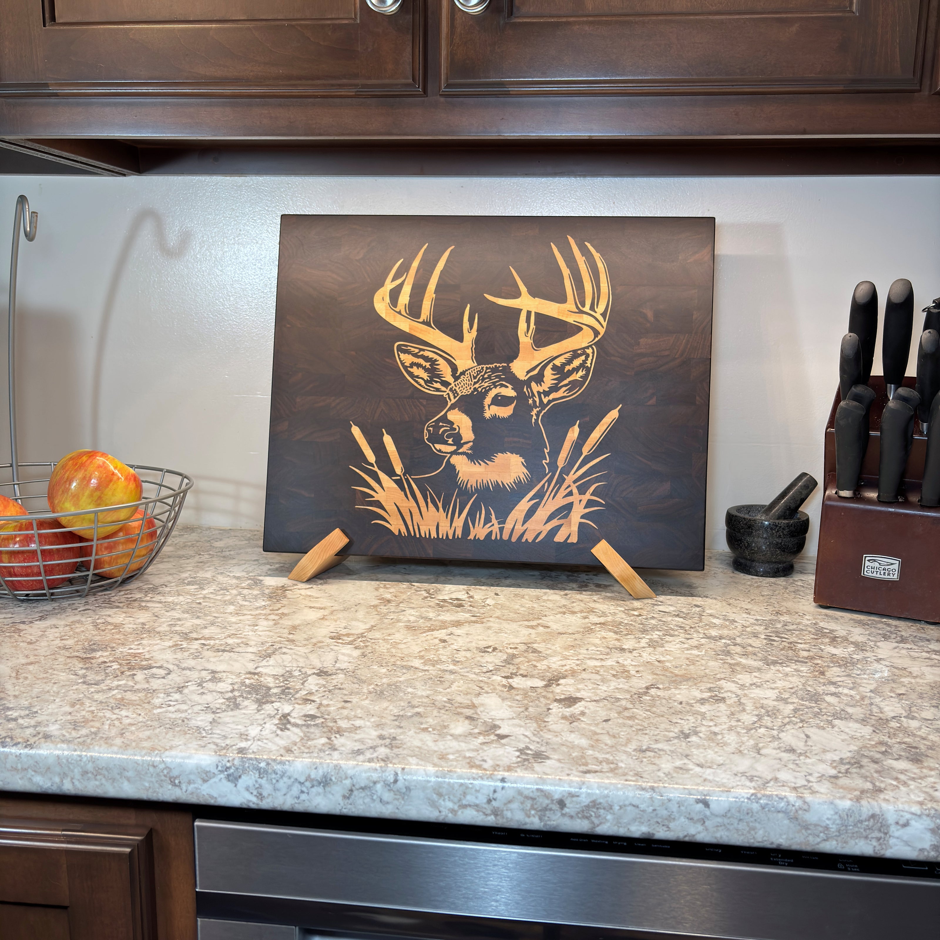 Whitetail Buck on Black Walnut