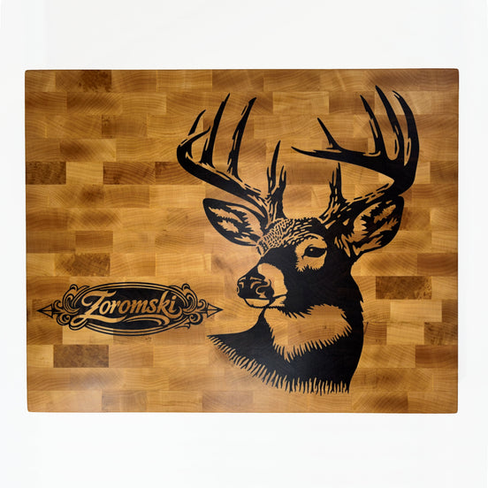 Whitetail Buck on Maple With Personalization