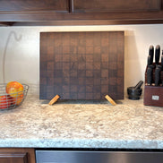 Basket Weave End Grain Cutting Board in Walnut and Wenge