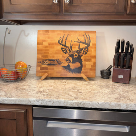 Whitetail Buck on Maple With Personalization