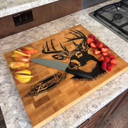 Whitetail Buck on Maple With Personalization